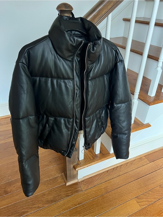 Truth By Republic Jackets & Blazers - Truth by Republic XS Women's Black Puffer Jacket - Faux Leather Insulated Coat